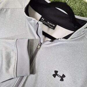 Under Armour ColdGear 1/4 Zip Pullover Mens 3XL Tall Gray Fleece Loose Fit...